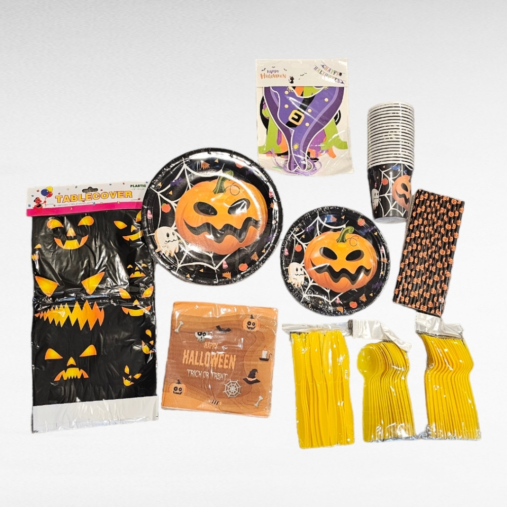 Halloween Party Supplies Tableware Set Serves 20